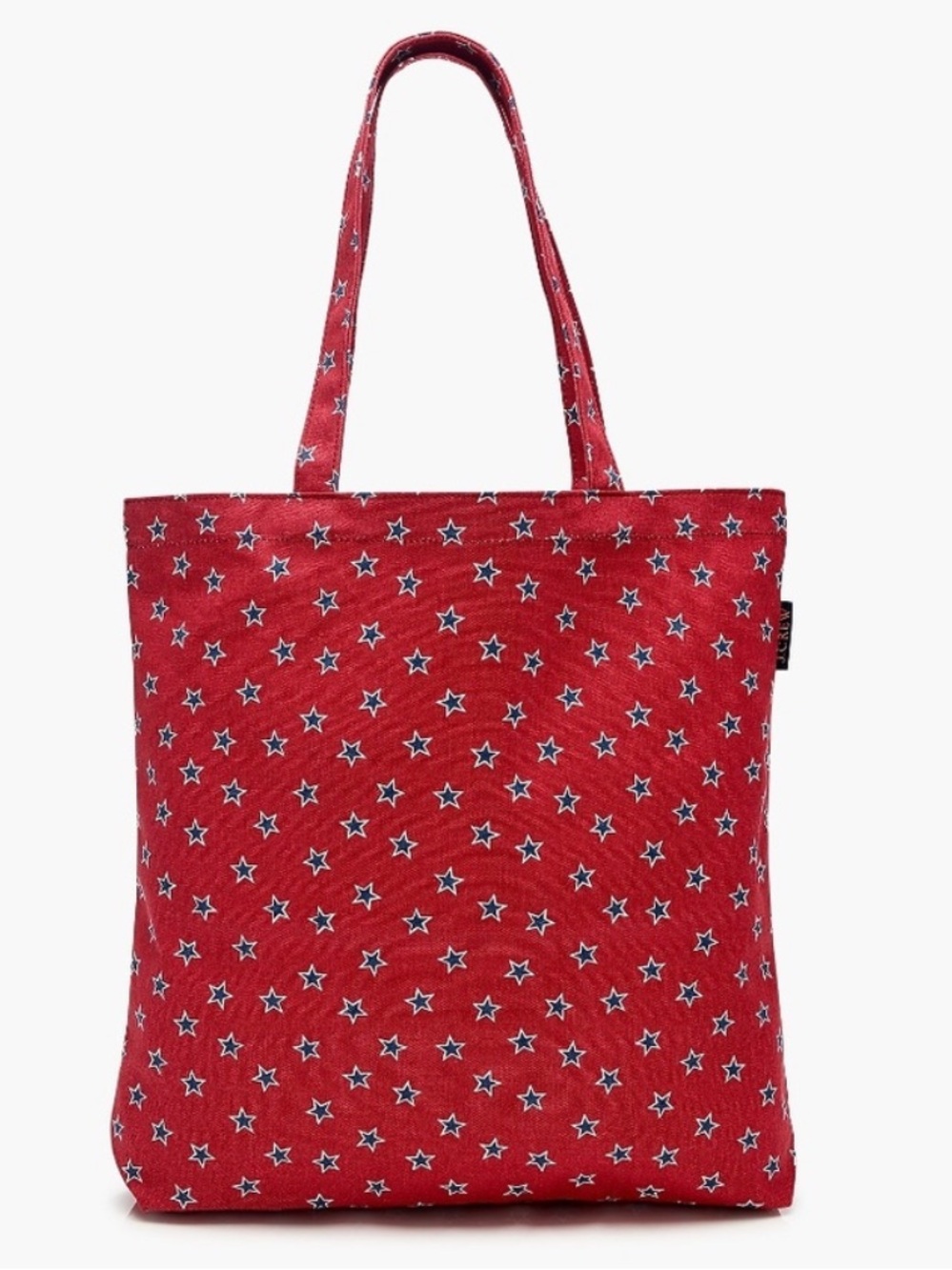 J. Crew Star Print Red White & Blue Canvas Farmer’s Market Reusable Tote